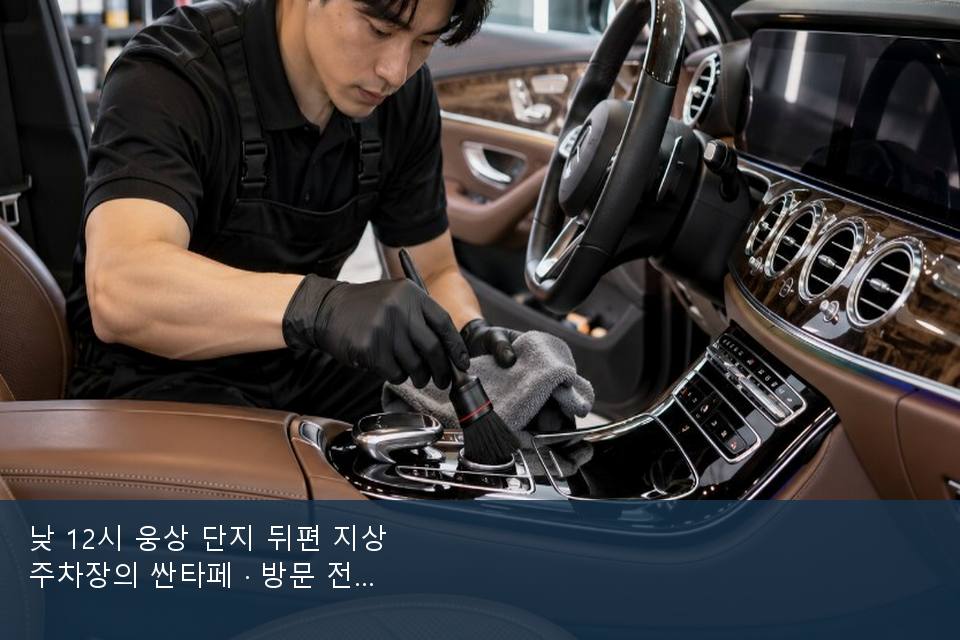 낮 12시 웅상 단지 뒤편 지상 주차장의 싼타페 · 방문 전에 확인한 것